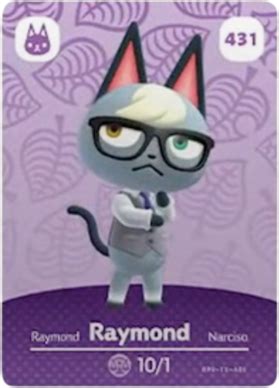 Raymond Animal Crossing Amiibo Card for sale 